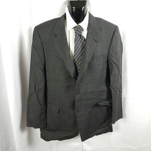Hart Schaffner Marx Mens 44R Gray Wool 2-Button Sports Coat‎ Blazer